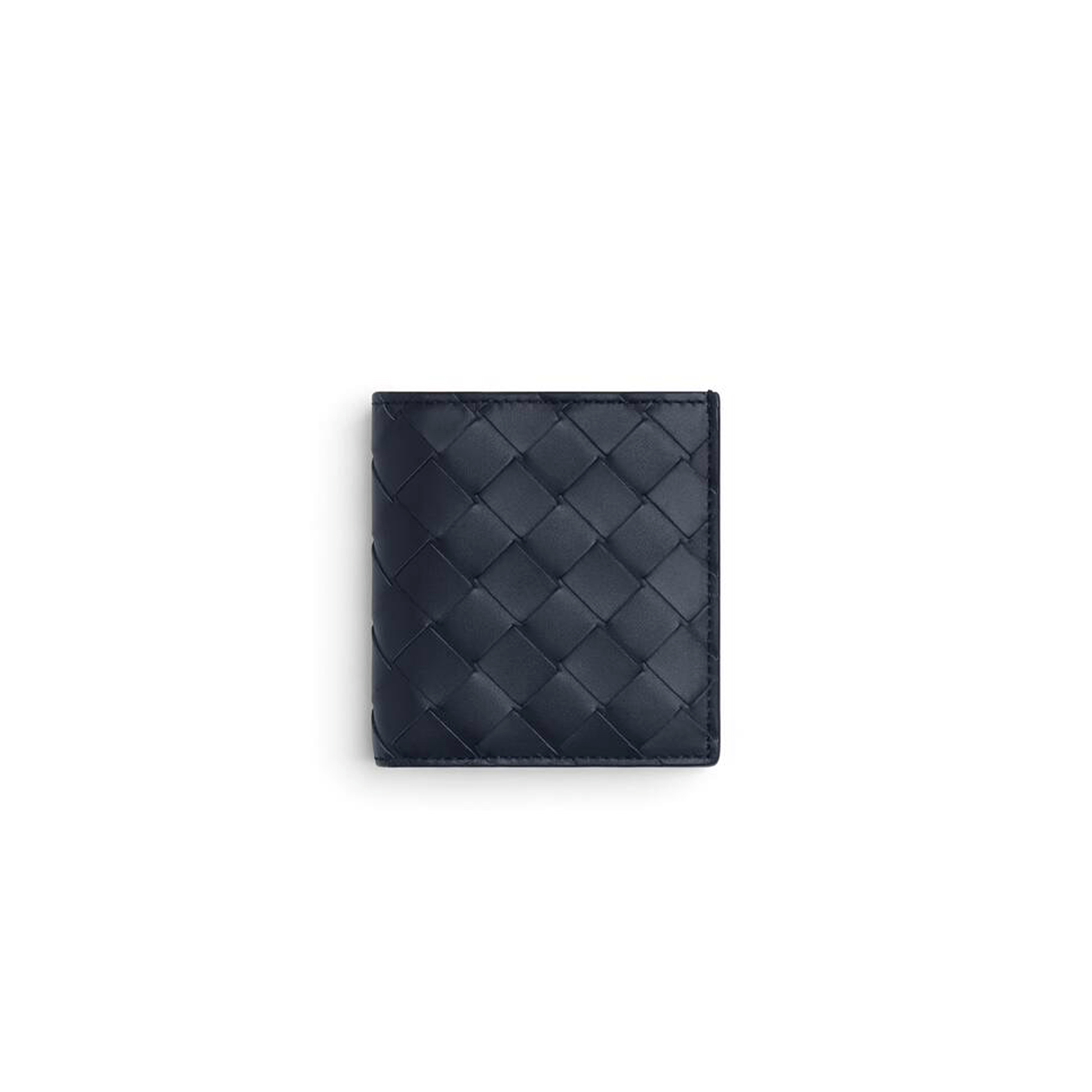 BOTTEGA VENETA INTRECCIATO BI-FOLD WALLET SLATE MUSTARD 749400 (10*9.5*1cm)